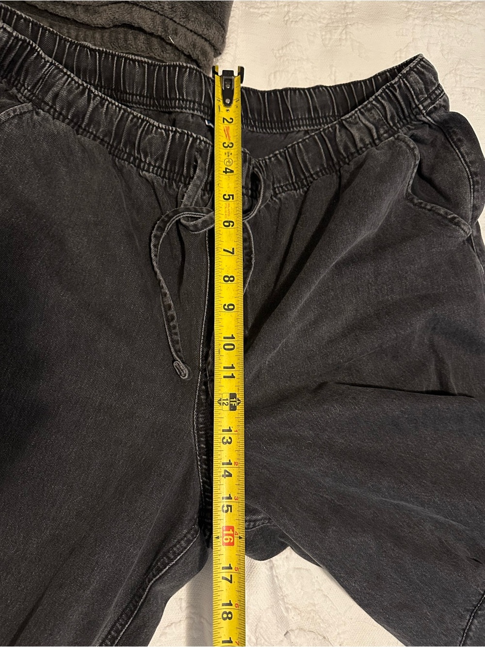 OLD NAVY High Rise Wide Leg Barrel Jeans Black/Gray - Picture 4 of 5